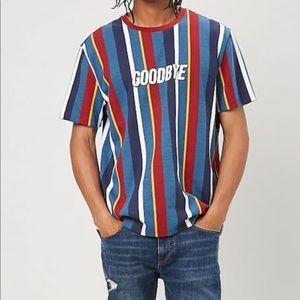 Striped Graphic Goodbye Tee Shirt Forever 21